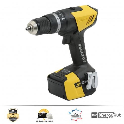 PERCEUSE PERCUSSION 18 V AVEC 2 BATTERIES 4,0AH - ENERGYDRILL-18VP40N PEUGEOT