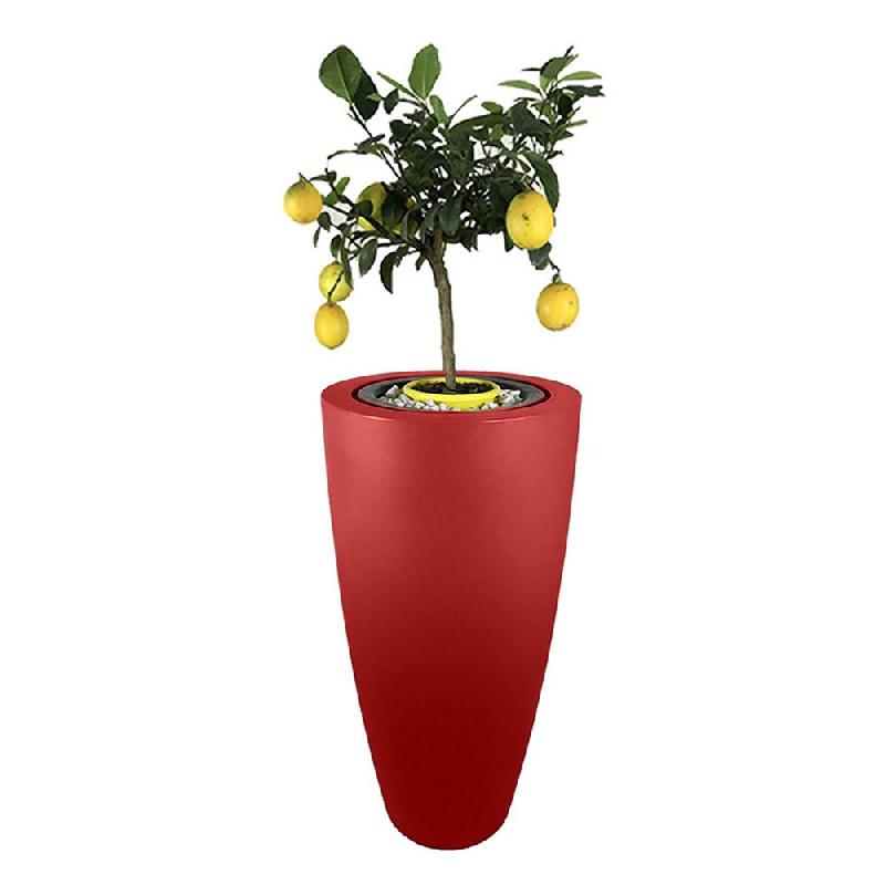 PLAST'UP ROTOMOULAGE Pot de fleurs conique delight 200l - ROUGE - rouge 0036336944916_0