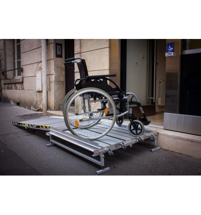 Plateforme pliante amovible en aluminium MEDLIS - 100x100cm - Surface antidérapante - Capacité 300 kg_0
