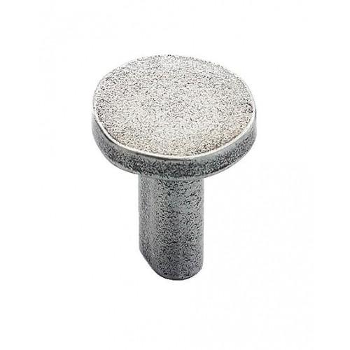 POIGNÉE DE MEUBLE BOUTON STONE EN ZAMAK - DIAMÈTRE 30 MM - VIEUX FER METAKOR