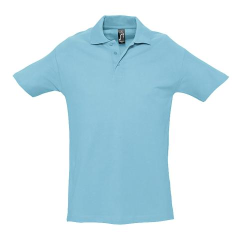 POLO PERSONNALISABLE HOMME EN COTON BLEU ATOLL