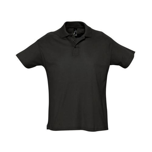 POLO PERSONNALISABLE PIQUÉ SUMMER ADULTE NOIR