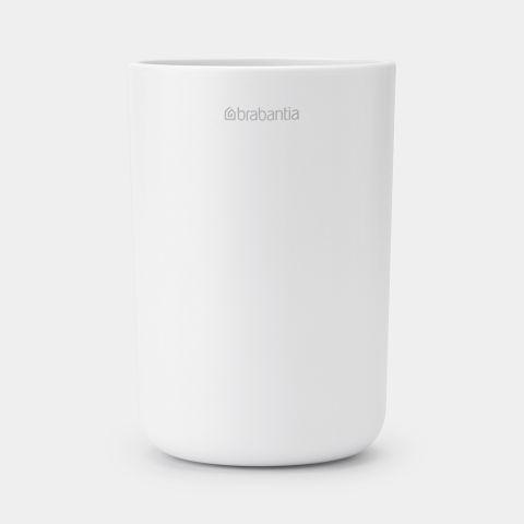 Porte brosse à dents Brabantia ReNew - Blanc avec séparateur pour brosses à dents et dentifrice_0