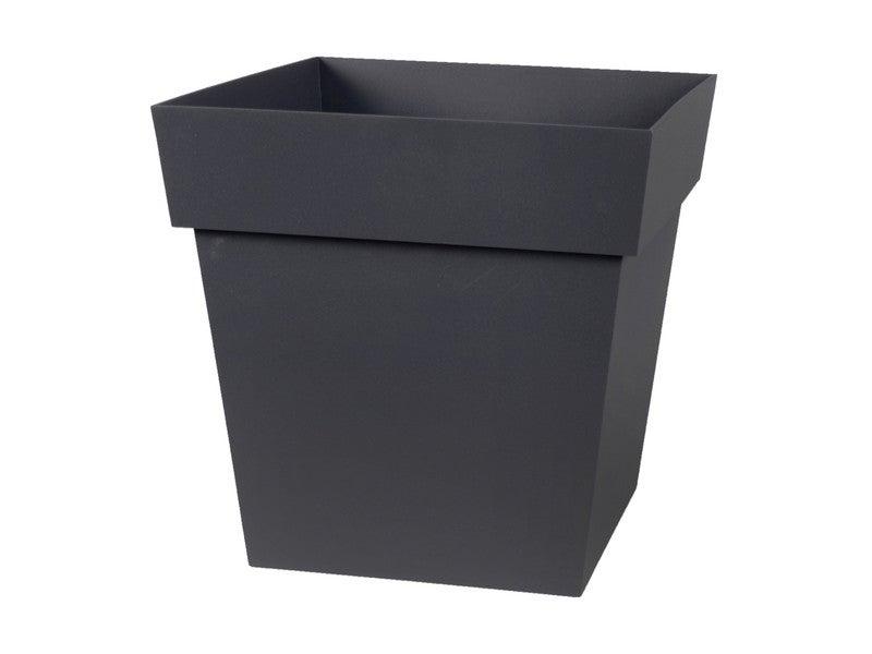 Pot polypropylène EDA - l.32 x l.32 x h.32 cm - Gris anthracite - Intérieur/extérieur_0
