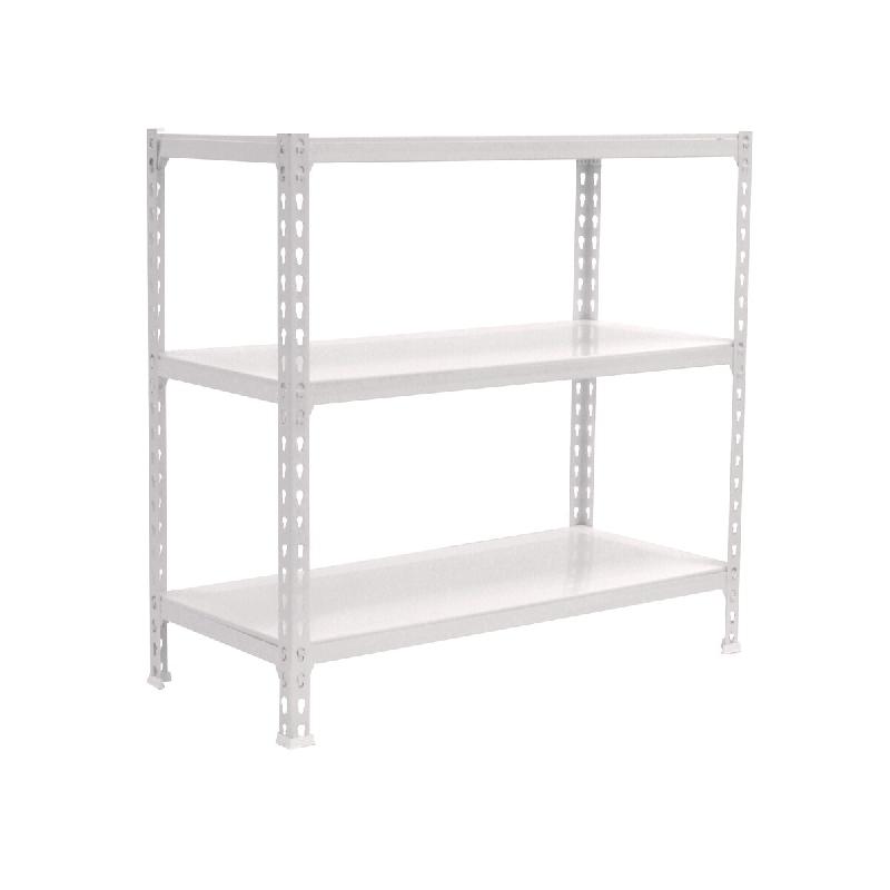 SimonRack Rayonnage métallique, 1000x1100x400 mm, 3 niveaux, tablette métallique, 200 kg au point de flexion, Blanc - Simonclick - métal 8425437085512_0