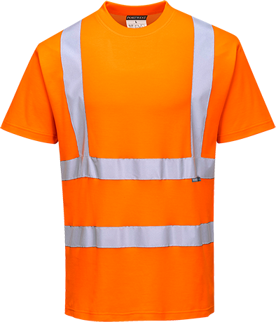 T-shirt hi-vis à manches courtes - coton confort orange S170, 3XL - bandes réfléchissantes, certifié CE_0