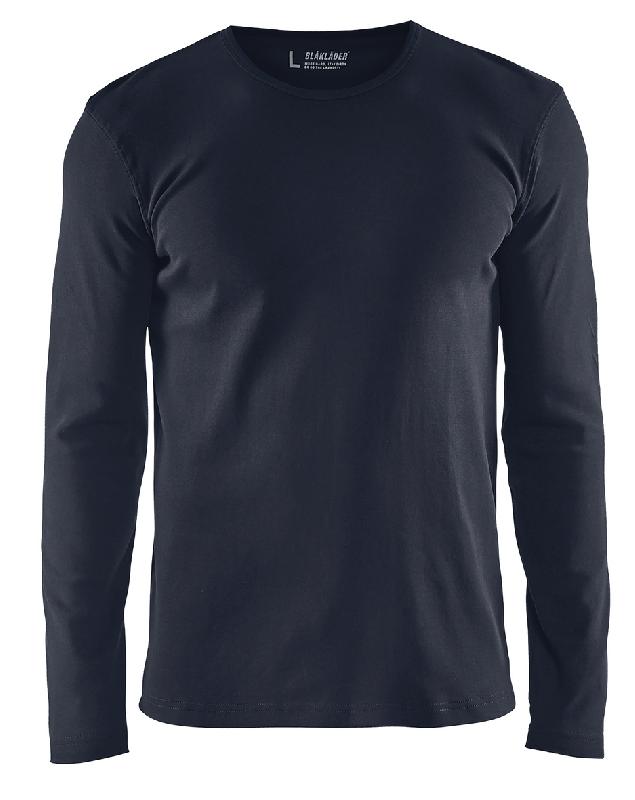 T-SHIRT MANCHES LONGUES MARINE FONCÉ TAILLE XS - MANUTAN COLLECTIVITÉS