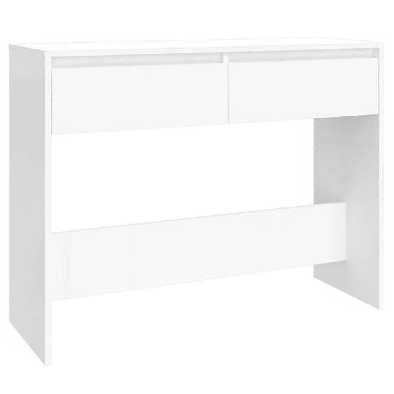 Table console blanc 100x35x76,5 cm bois d'ingénierie Modèle Jardin Upsilon Plus - 809836_0