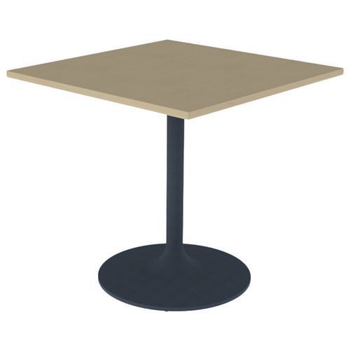 TABLE EKO 80X80 PLAT STRATIFIÉ HÊTRE MIEL - PIÈTEMENT NS - MOBIDECOR