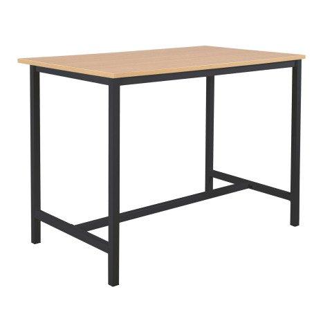 TABLE HAUTE SWAP L140 X H 110 X P 80 CM CHÊNE CLAIR PIEDS MÉTAL ANTHRACITE