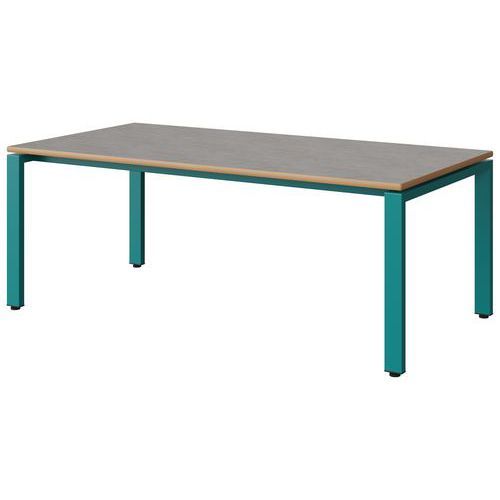 TABLE MALIBU 160X80 T3 SOUDÉ STR ALAISÉ BÉTON F186/BLEU 5018