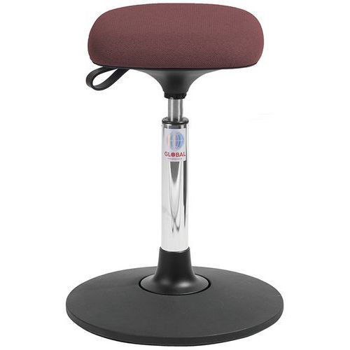 TABOURET SWAY TETRA - TISSU CURA - MEDIUM - ROUGE - GLOBAL PROFESSIONAL SEATING