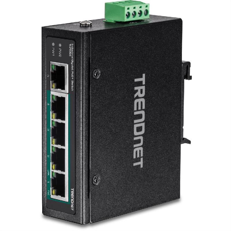TRENDnet TI-PG50 Switch Rail DIN PoE+ Gigabit industriel à 5 ports_0
