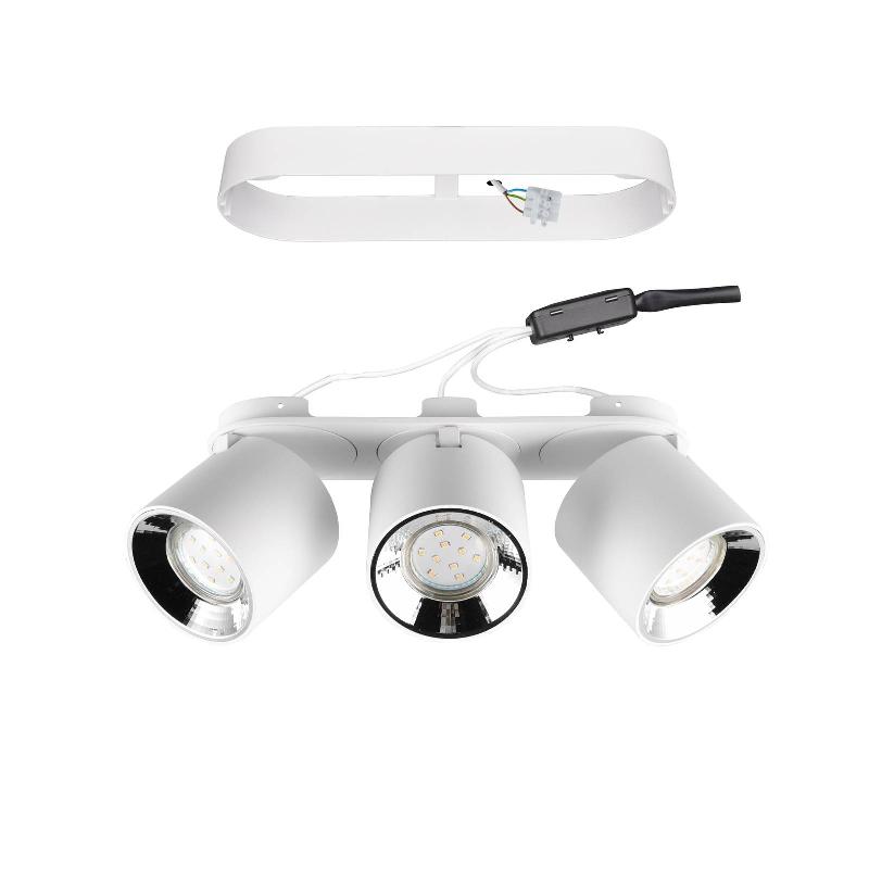 TRIO LIGHTING SPOT POUR PLAFOND GUAYANA GU10 À 3 LAMPES BLANC