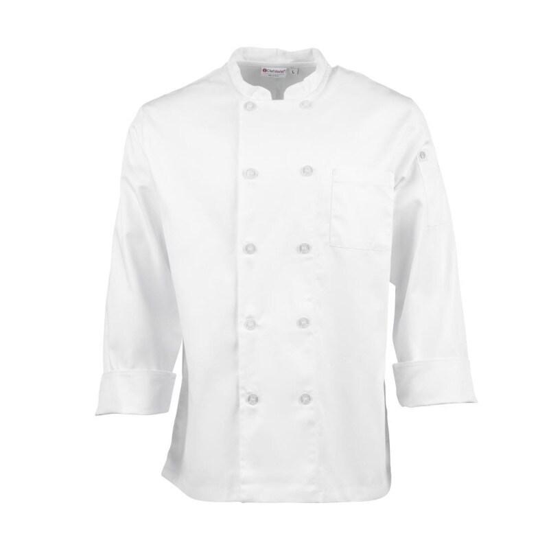 Veste de cuisine mixte Le Mans Chef Works blanche M - M 0615402039208_0