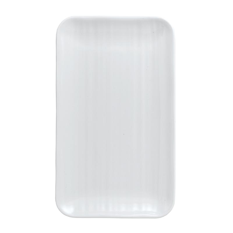 ASSIETTE COUPE PLATE RECTANGULAIRE BLANC PORCELAINE 27X16 CM DUDSON WHITE