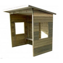 Abri bus en bois - structure et bardage en pin du Nord traité autoclave classe 4 - avec banquette - 200 x 120 cm_0