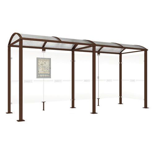 ABRI BUS VOÛTE 5 M - 1 BARDAGE LATÉRAL - MARRON 8017 - PROCITY