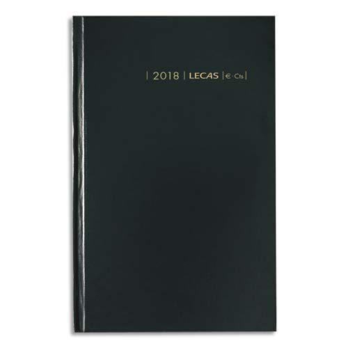 AGENDA COURONNE EUROS CENTS LECAS - 1 JOUR PAR PAGE - 12 X 17 CM - NOIR