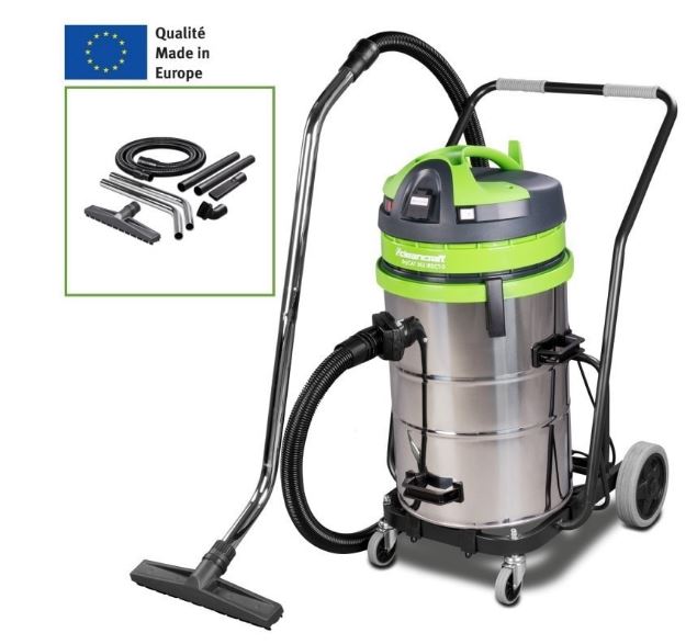Aspirateur d'atelier Cleancraft dryCAT 362 IRSCT-3 - 7002370 - 3 moteurs avec nettoyage automatique - Cuve en acier inoxydable 62L_0
