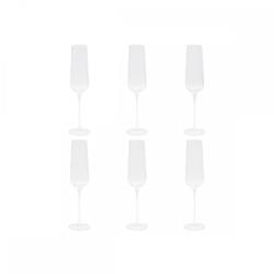 Aulica Flûtes à champagne vagues - lot de 6 - transparent 228001_0