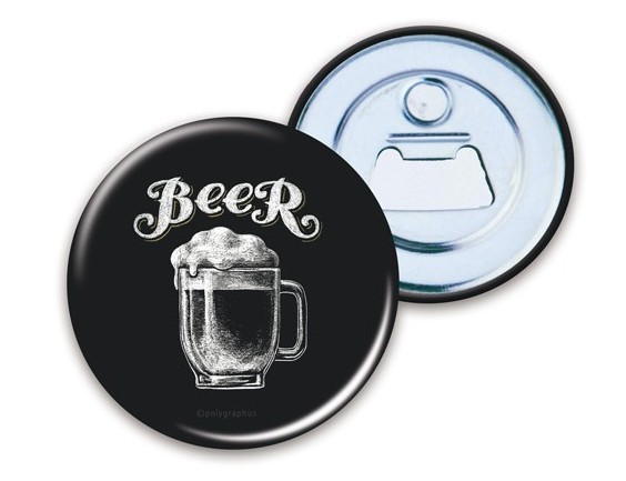 Badge 56 mm personnalisé - décapsuleur aimanté magnétique pour frigo_0
