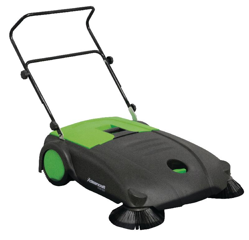 Balayeuse manuelle avec système à brosses tandem - surface de nettoyage maximale 3.200 m²/h - largeur de travail avec brosses latérales 800 mm Cleancraft HKM 801_0