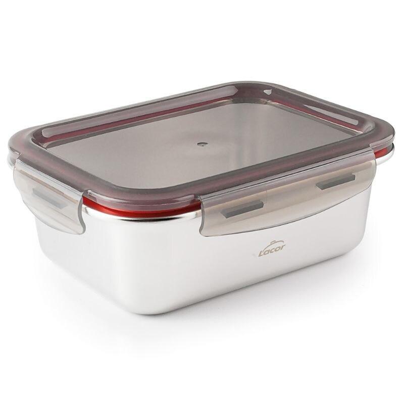 Boîte Inox avec Couvercle PP Rectangulaire Ecoinox Pro - 800 ml - Lacor - 8414271646102_0