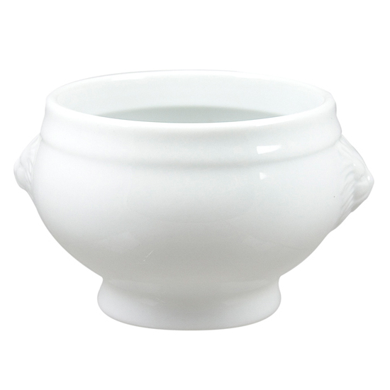 BOL POTAGE TÊTE DE LION BLANC 55 CL EN PORCELAINE - LOT DE 4 - COSY & TRENDY - TÊTE DE LION