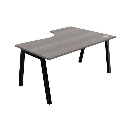 BUREAU COMPACT PARTAGE RETOUR GAUCHE 160 CM CÈDRE / NOIR - BURONOMIC
