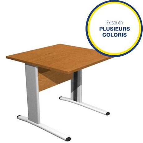 BUREAU POSTE INFORMATIQUE PIEDS MÉTAL MAIA L.80 CM (COLORIS AU CHOIX)