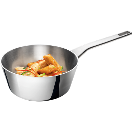 Casserole conique inox E9KLCS01 - 2L - Ø 22 cm - Compatible induction et four jusqu’à 250°C_0