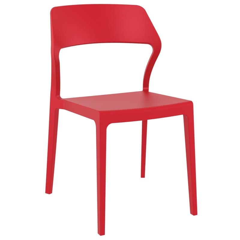 Chaise terrasse de restaurant empilable Snow - ROUGE_0