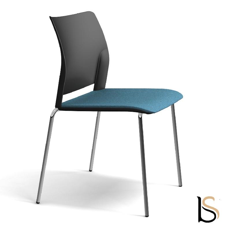 Chaise visiteur ADELA assise tissu - Sokoa - Gris_0