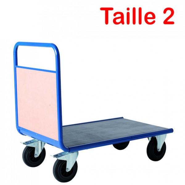 Chariot de manutention 1 dossier bois - 500 kg Format 1225 x 676 mm_0