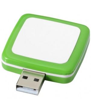 CLÉ USB ROTATIVE SQUARE 1 GB - VERT - CLÉS USB PUBLICITAIRES PERSONNALISÉES
