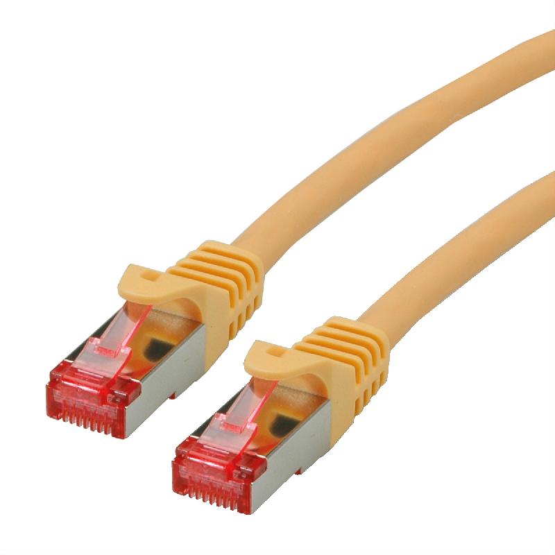 Cordon ROLINE S/FTP(PiMF) Cat.6, LSOH, Component Level, jaune, 0,5 m_0