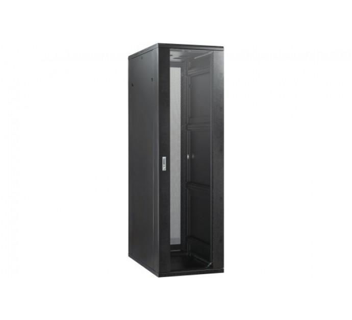 Dexlan - Baie de brassage 42U 600x600 mm - Noir - Porte verre trempé et charge utile 400 kg_0