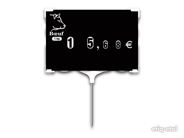 ETIQUETTES PRIX RAPID'ETIQ N°2 - NOIRE -BOEUF (CORPS INCLUS)