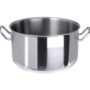 FAITOUT PLAT SÉRIE 2000 AVEC POIGNÉES EN ACIER INOXYDABLE, DIAMÈTRE 18CM, BRILLANT