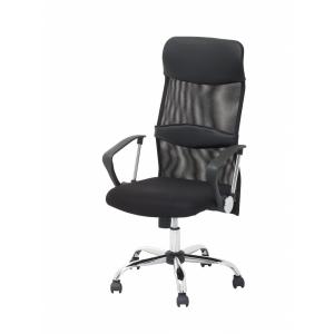 Fauteuil bureautique Yann 7410 - mécanisme tilt basculant, dossier filet et pied en métal chromé_0