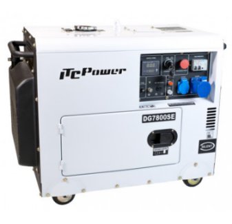 Groupe électrogène diesel insonorisé DG7800SE - moteur 4 temps à injection directe - AVR - tableau de contrôle complet_0