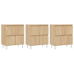 Helloshop26 - Buffet bahut commode armoire meuble de rangement organisateur cuisine salle de séjour salons 3 pcs sonoma bois 02_0037112 - 30002132190_0