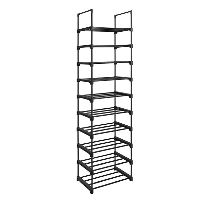 Helloshop26 - Étagère à chaussures à 10 niveaux meuble de rangement polyvalent cadre en fer personnalisable peu encombrant pour 12_0005461 - 30002_0