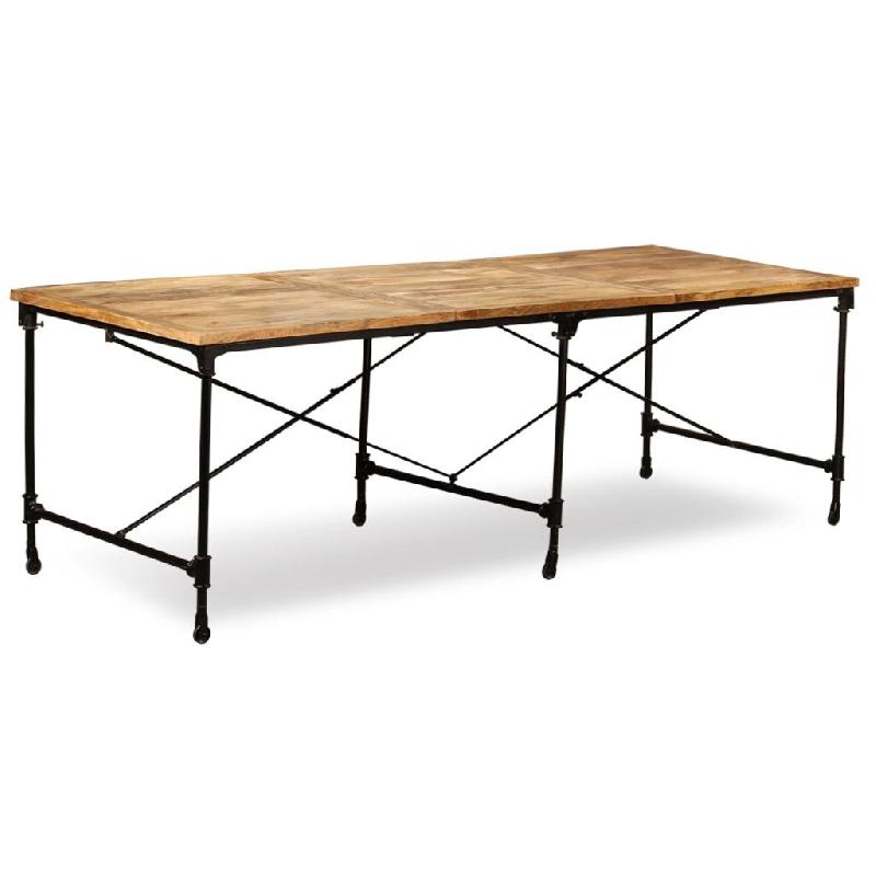 Helloshop26 - Table de salon salle à manger design bois de manguier massif 240 cm 0902325 - Bois massif 3000124561309_0