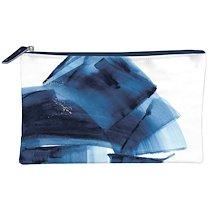 INDIGO, TROUSSE PLATE RECTANGULAIRE 22 X 1 X 14 CM EN SIMILI CUIR - INDIGO - LOT DE 3