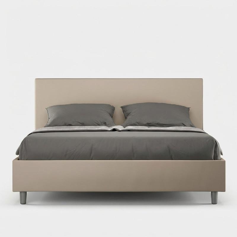 Itamoby Lit Coffre Capitonné Simili Cuir Gris Tourterelle Adele 160X190 - beige VE1619ADEL023-CT_0
