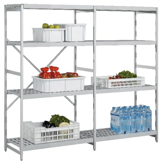 KIT RAYONNAGE ALIMENTAIRE ÉLÉMENT DÉPART L/P/H 100 X 60 X 200 CM - MANUTAN COLLECTIVITÉS