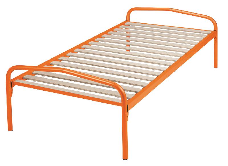 LIT EVOLUTION STANDARD 80X190 CM SOMMIER LATTES RAL 2003 ORANGE - MANUTAN COLLECTIVITÉS
