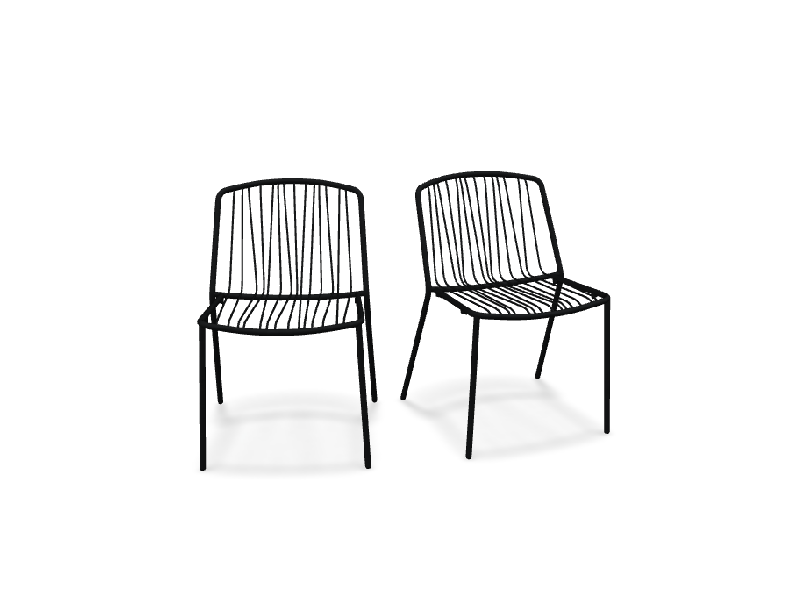 Lot de 2 chaises in & out BRIS - noir_0